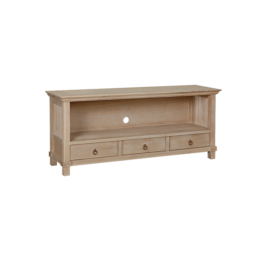 BRISTOL - TV stand L140 - Whitened acacia