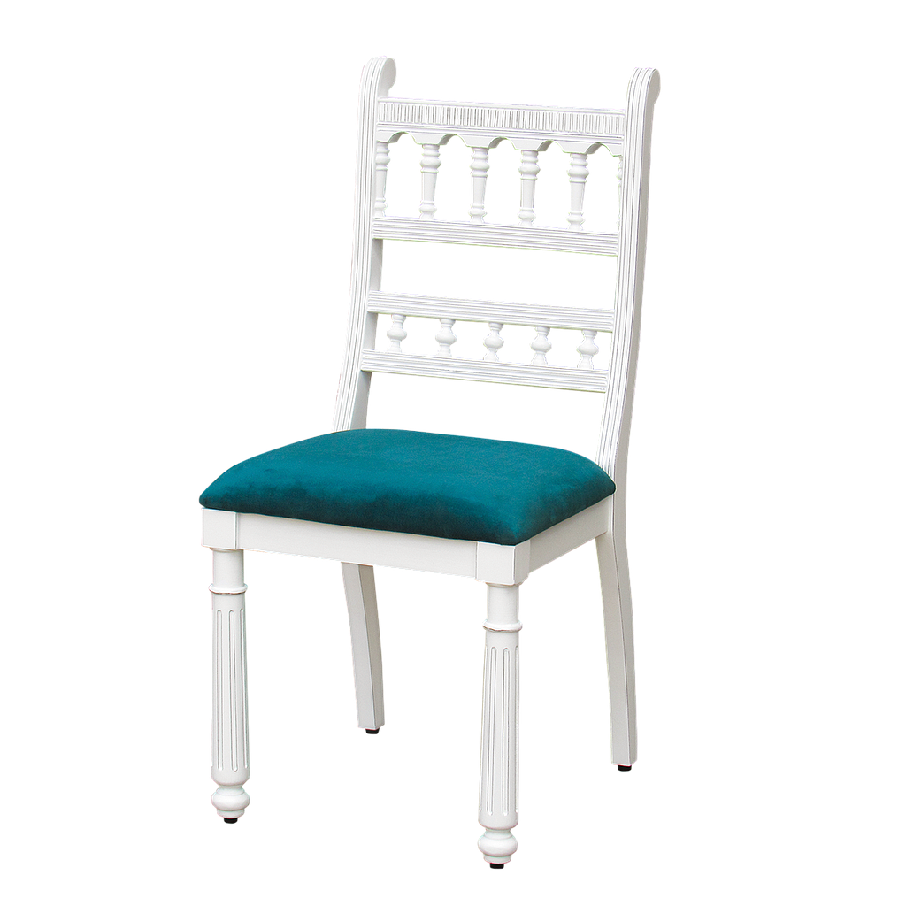 ORCHA - Chair - Brocante white and Light blue cover