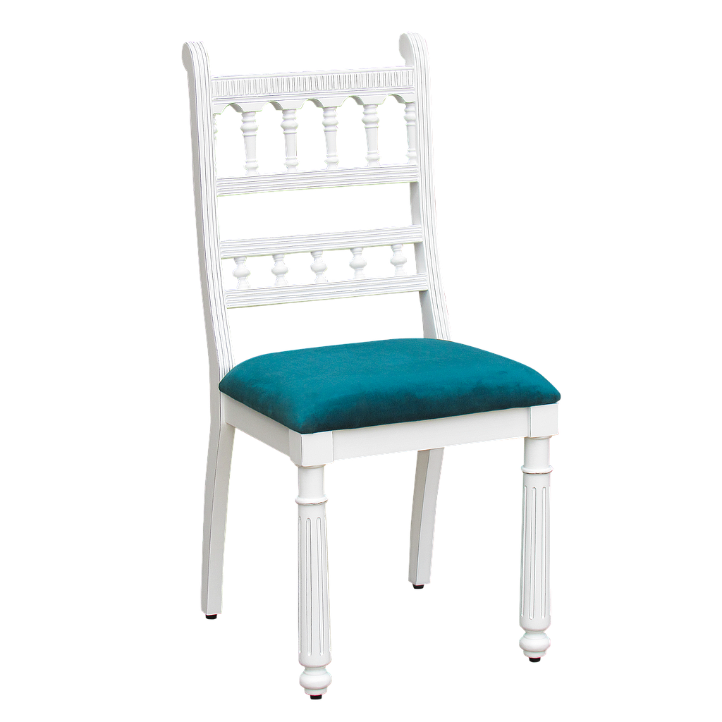 ORCHA - Chair - Brocante white and Light blue cover