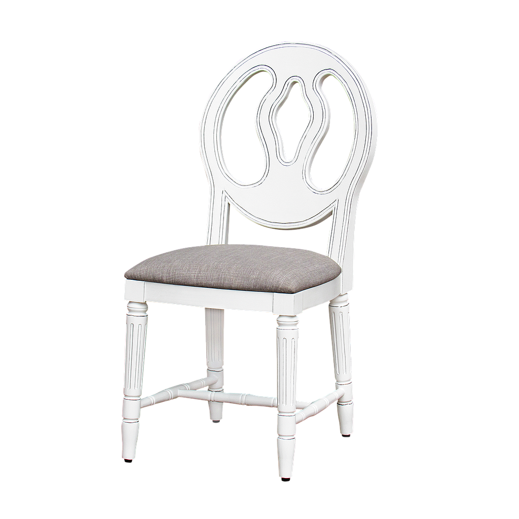 ASTI - Chair - Brocante white and Light grey cover