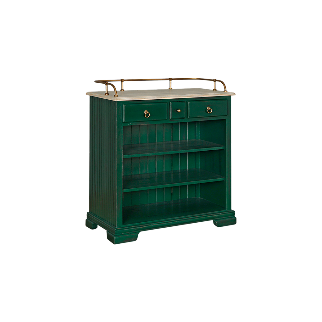 ISOLA - Kitchen unit L84 - Patina turquoise green and Whitened acacia
