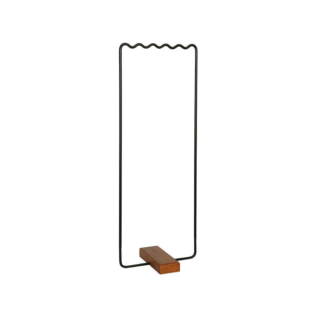WAVE - Hanging rail L54 x H140 - Matt black and Washed antic