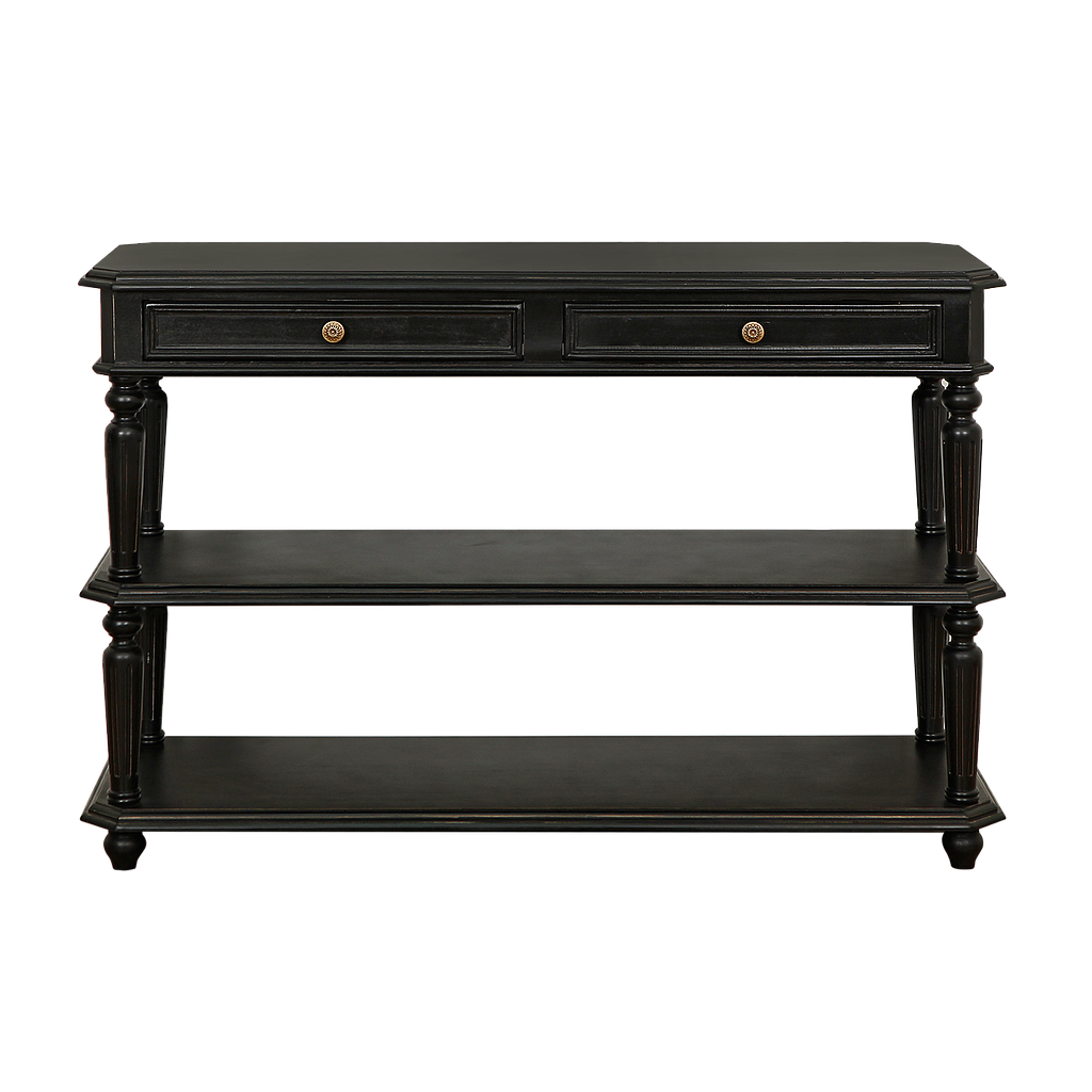 ANNE - Console table L120 - Brocante black