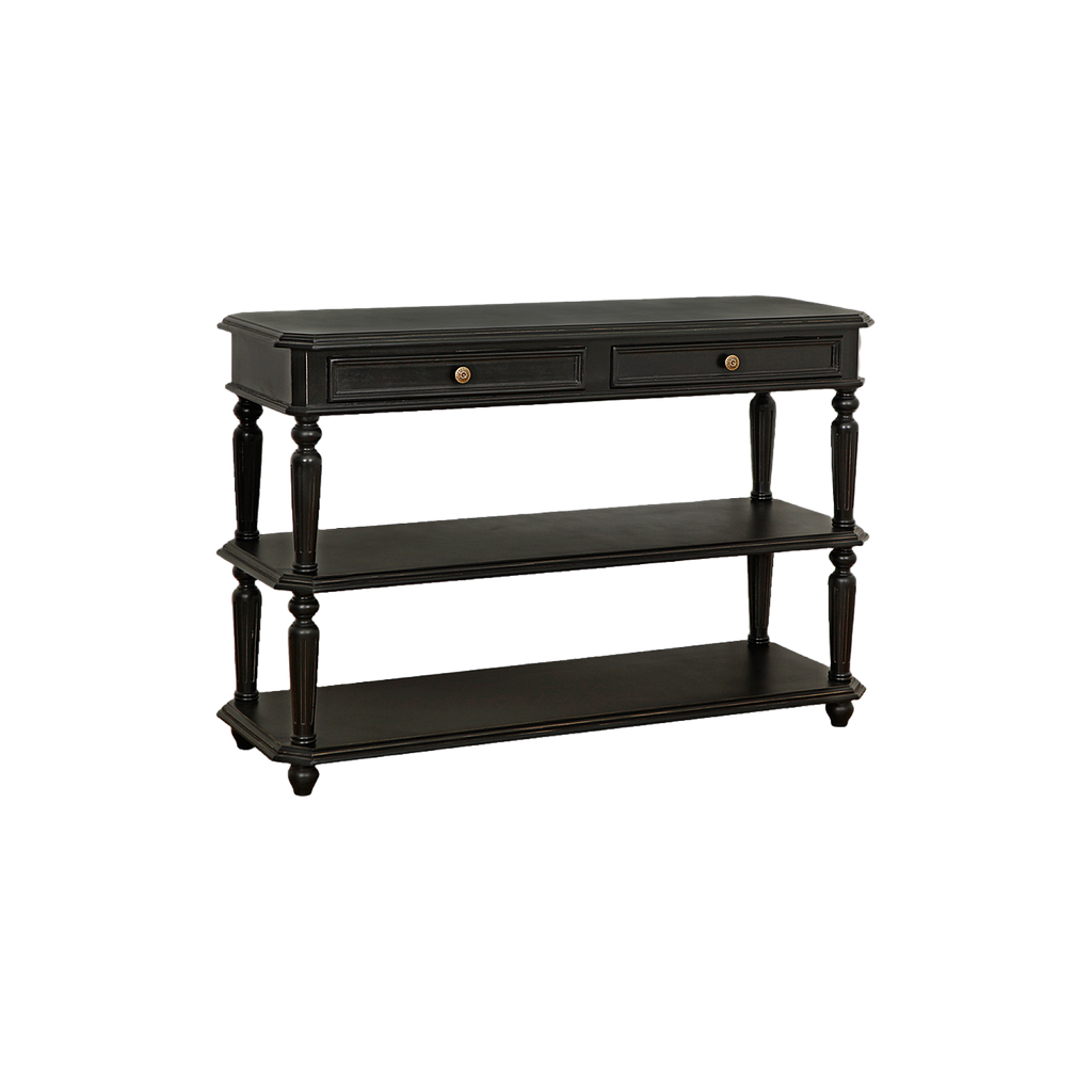 ANNE - Console table L120 - Brocante black