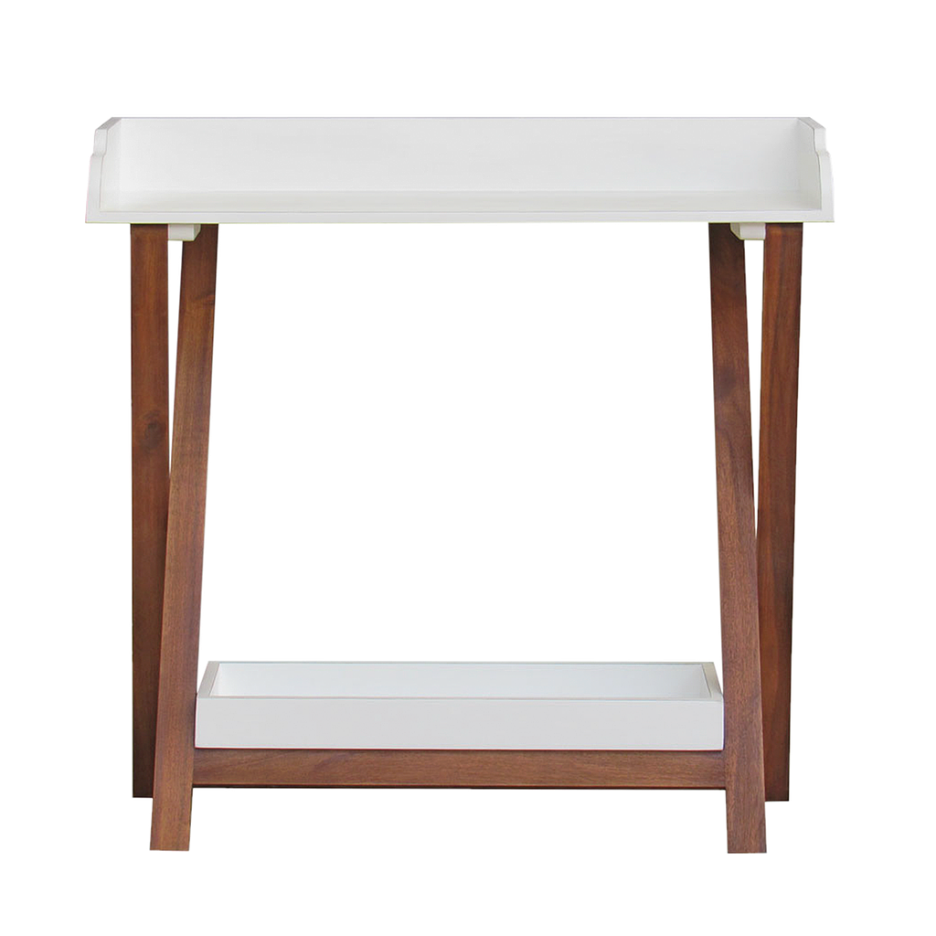 SAHARA - Folding Console table L90 - Washed antic and Brocante white