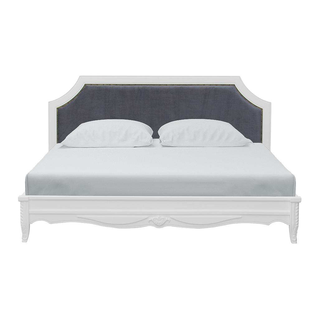 SHARON - King size bed 180x200 - Brushed white and Dark grey