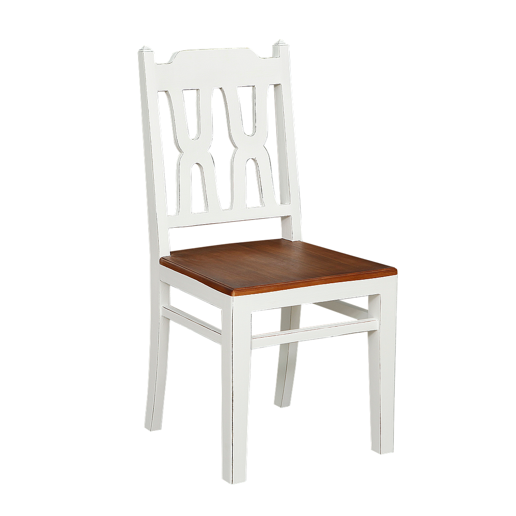 ALAN - Chair - Brocante white and washed antic