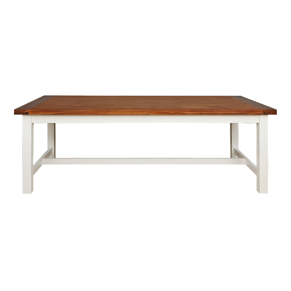 BANDOLE - Dining table L220 x W110 - Brocante white and Washed antic