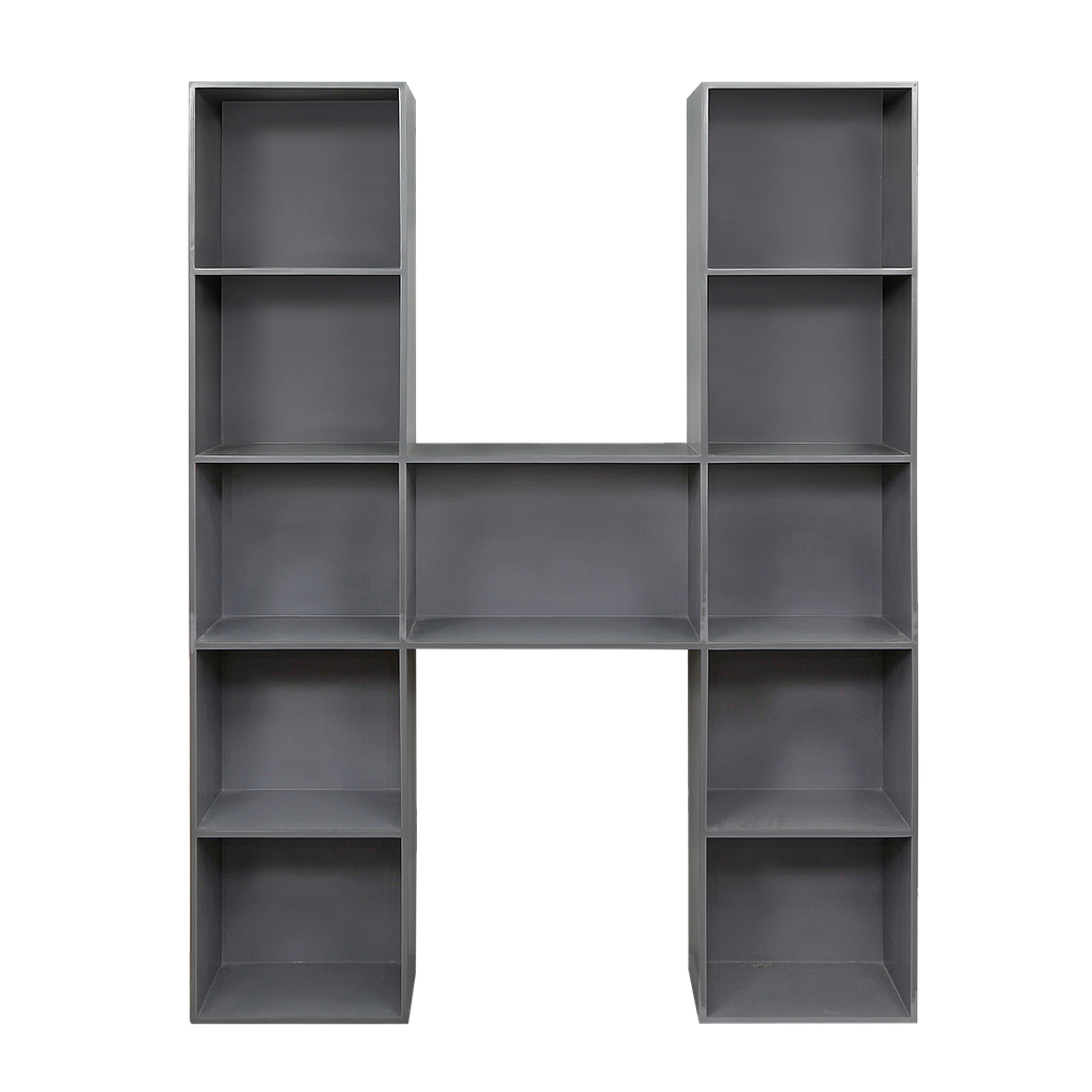 ALPHABET - Bookcase L124 x H165 - Pearl grey