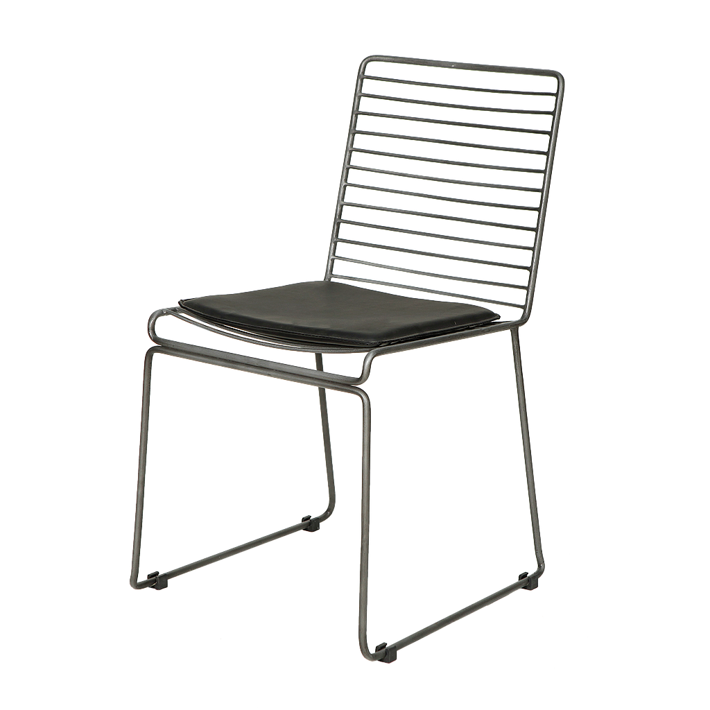 WIRE - Chair - Vintage silver and Black cover
