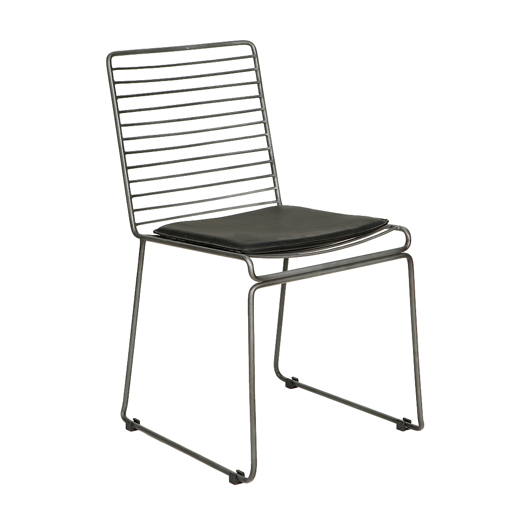 WIRE - Chair - Vintage silver and Black cover