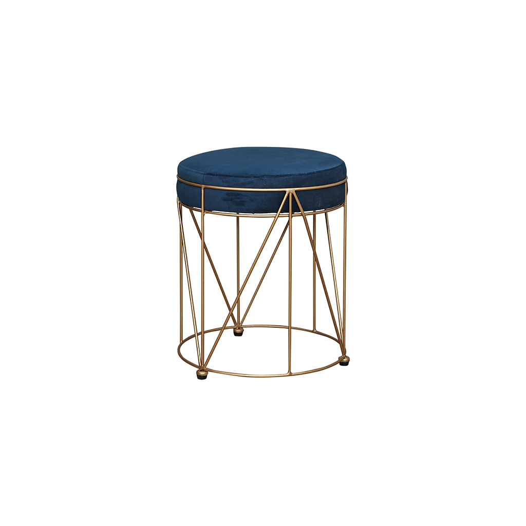 INES - Stool H45 - Gold and Blue cover