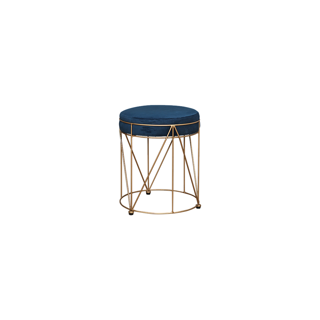 INES - Stool H45 - Gold and Blue cover
