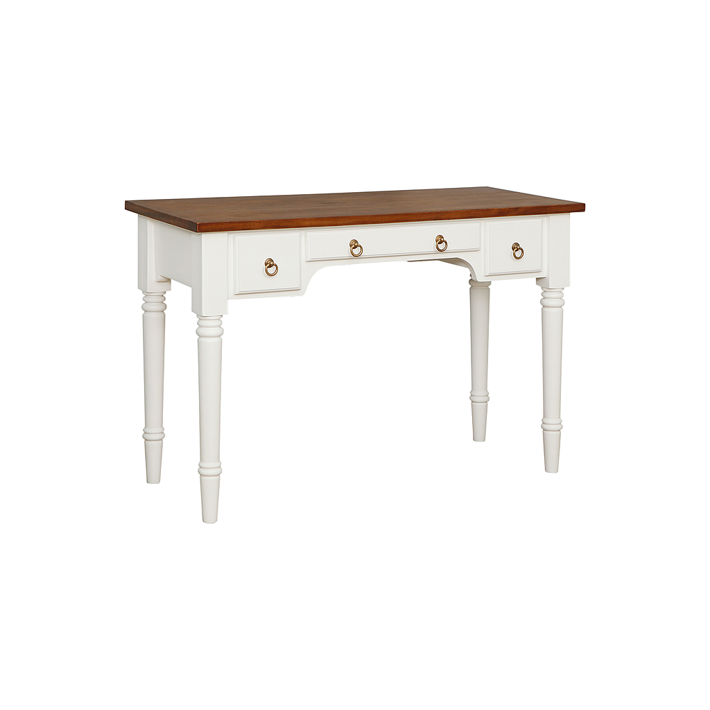 CELIA - Desk L110 x W47 - Brushed white and Washed antic
