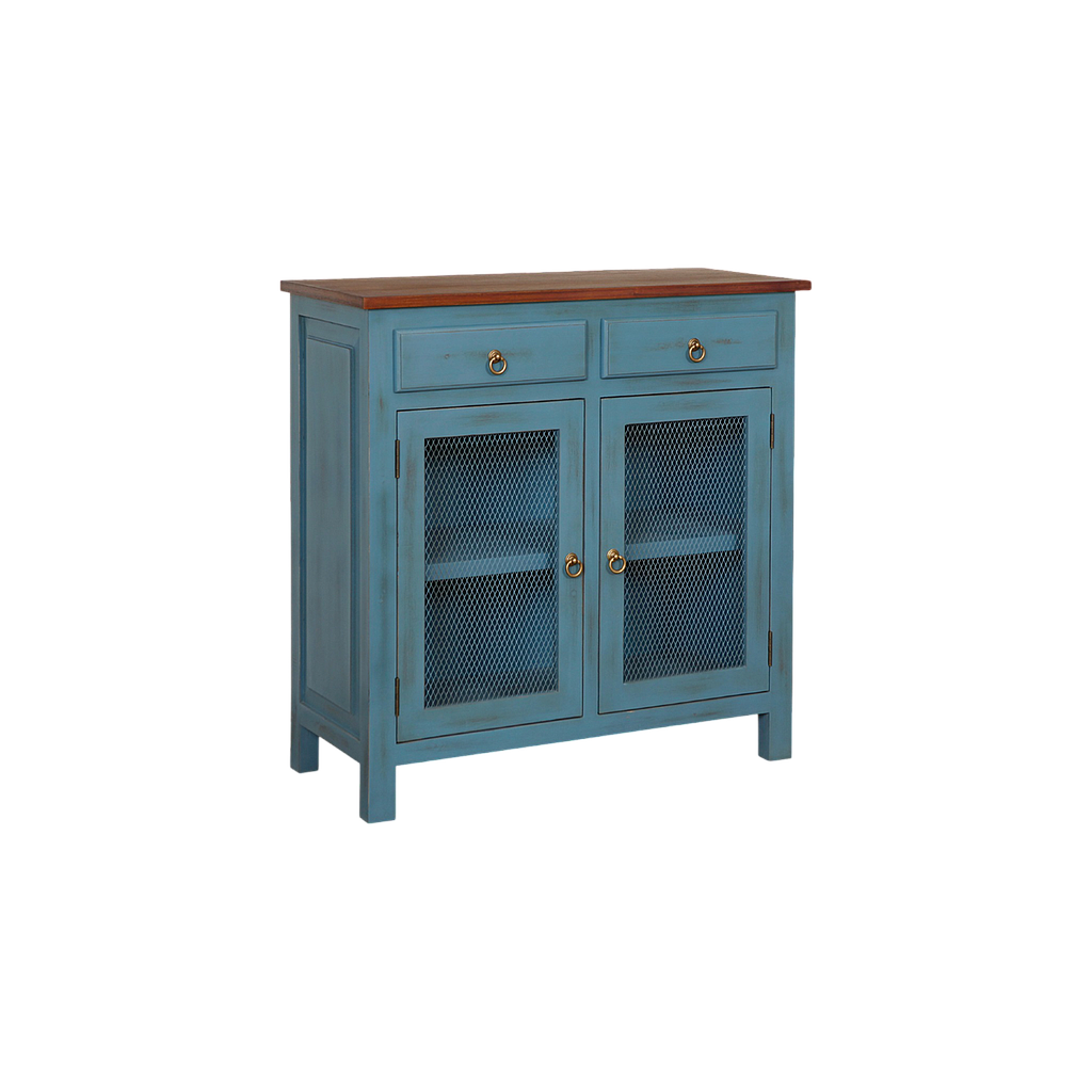 ALEX - Sideboard L90 - Shabby stone blue and Washed antic