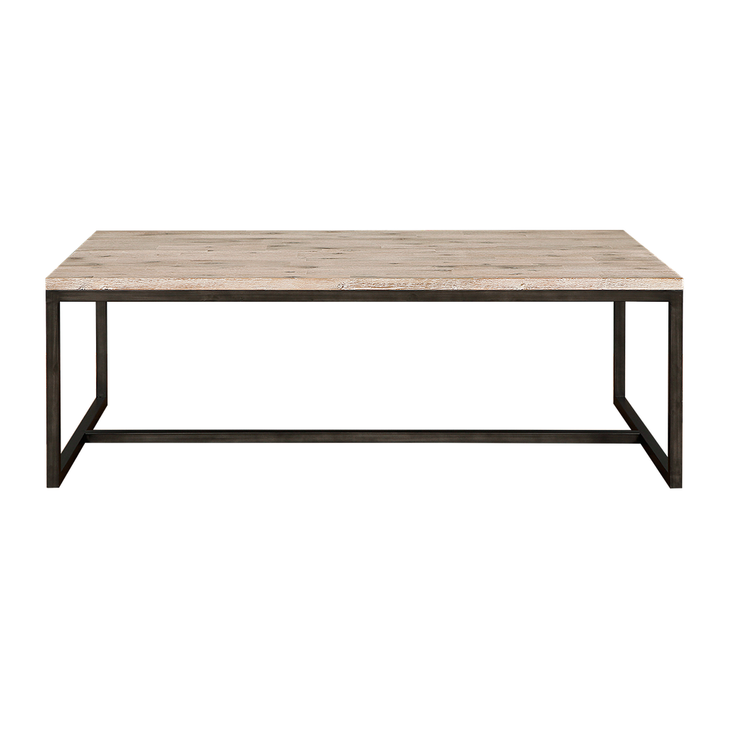 CELIAN - Coffee table L130 x H45 - Vintage anthracite and Whitened acacia