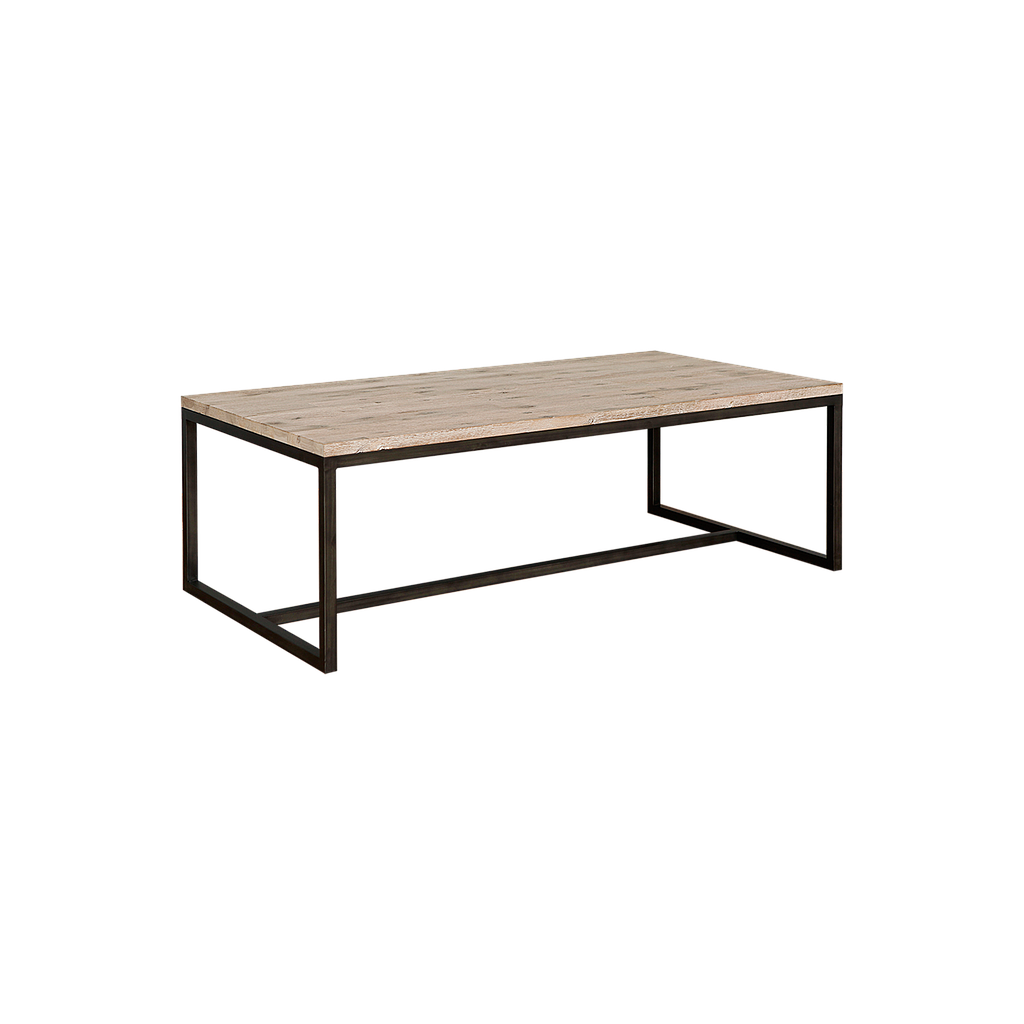 CELIAN - Coffee table L130 x W70 - Vintage anthracite and Whitened acacia