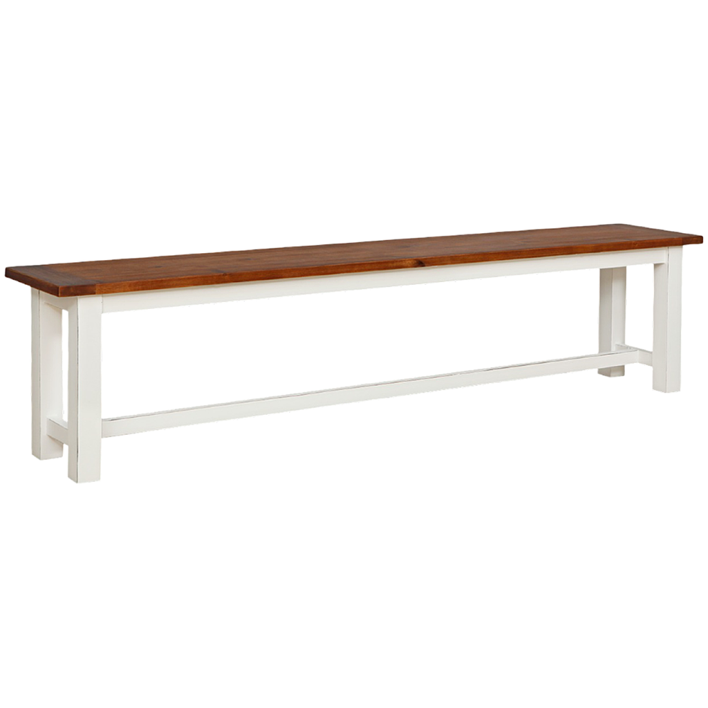 TIKO - Bench L185 - Brocante white and Washed antic