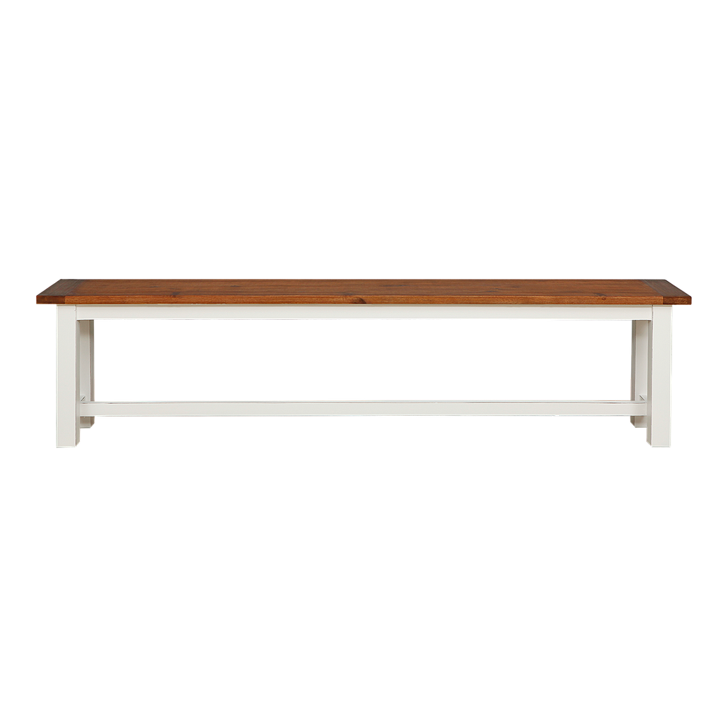 TIKO - Bench L185 - Brocante white and Washed antic