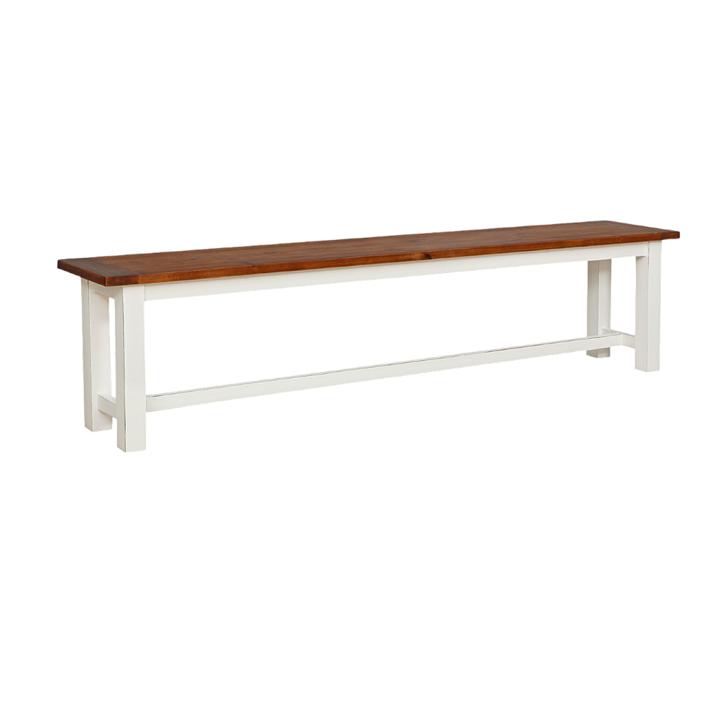 TIKO - Bench L185 - Brocante white and Washed antic