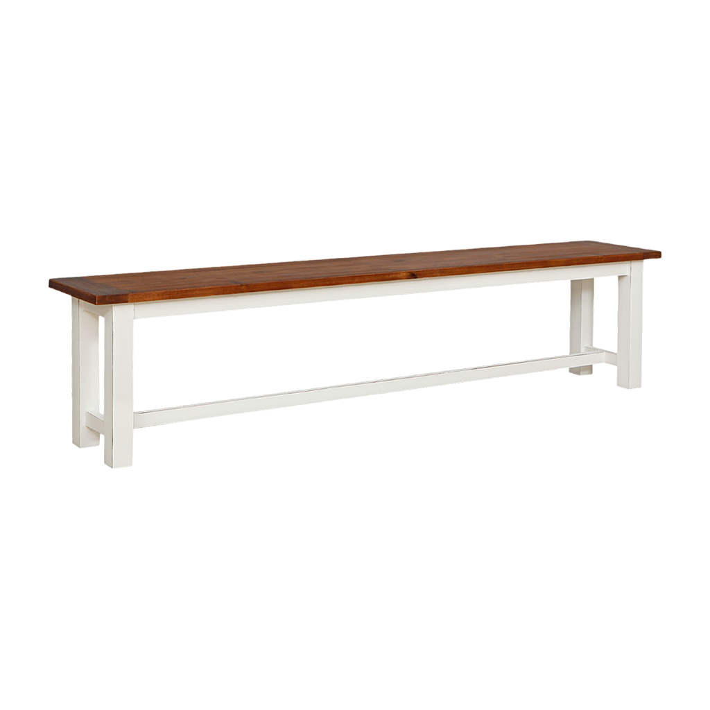 TIKO - Bench L185 - Brocante white and Washed antic