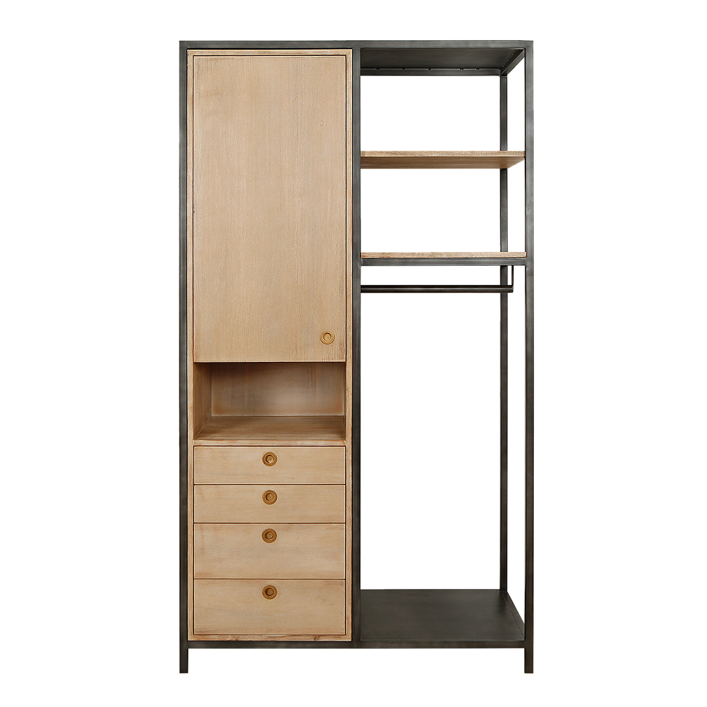JOHNSON - Wardrobe L110 x H200 - Vintage anthracite and Toffee