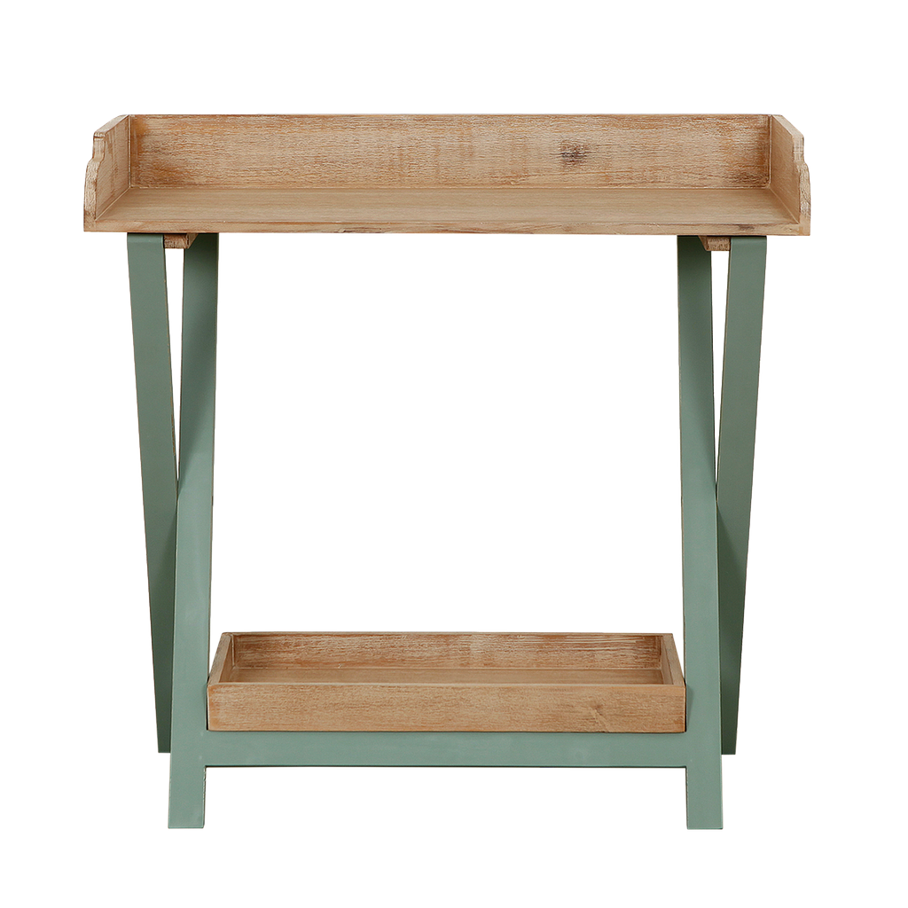 SAHARA - Folding Console table L90 - Brocante mint and Toffee