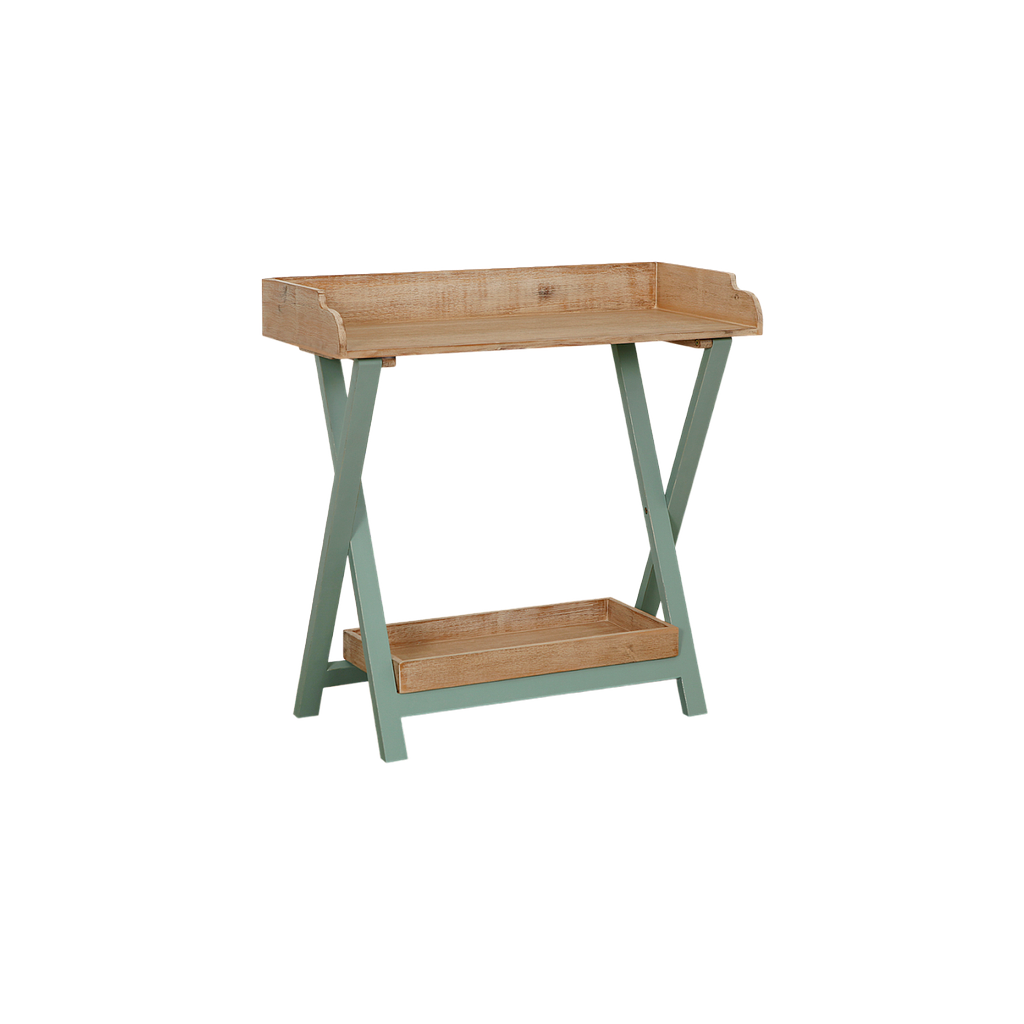 SAHARA - Folding Console table L90 - Brocante mint and Toffee
