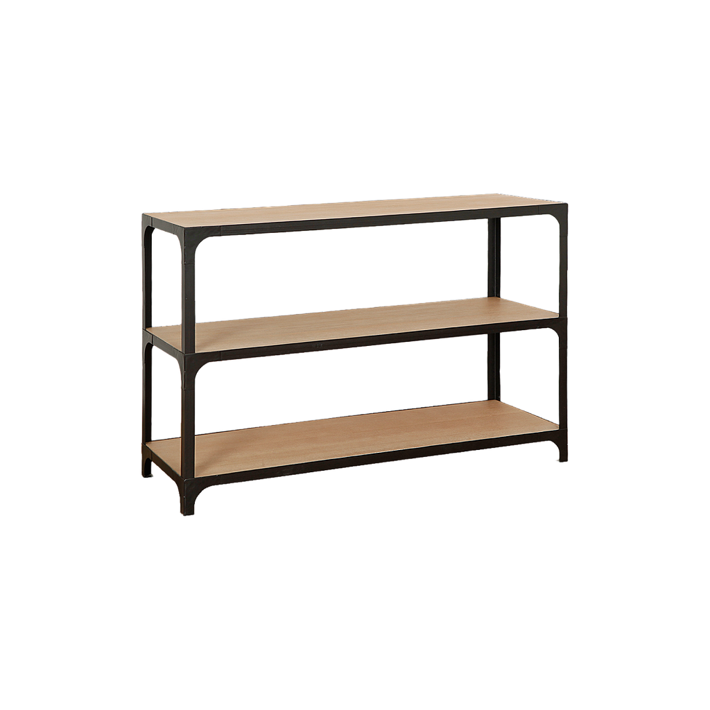 MANHATTAN - Console table L120 - Matt black and Toffee