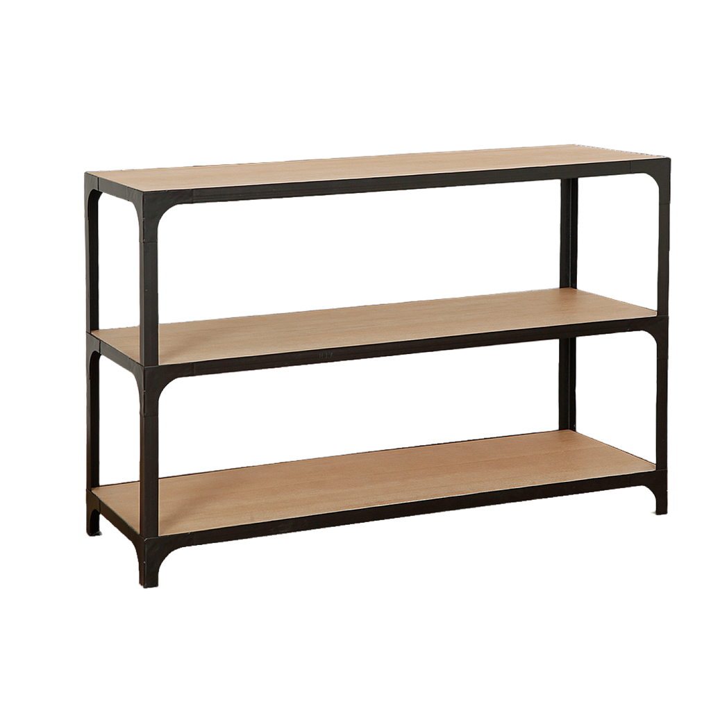 MANHATTAN - Console table L120 - Matt black and Toffee