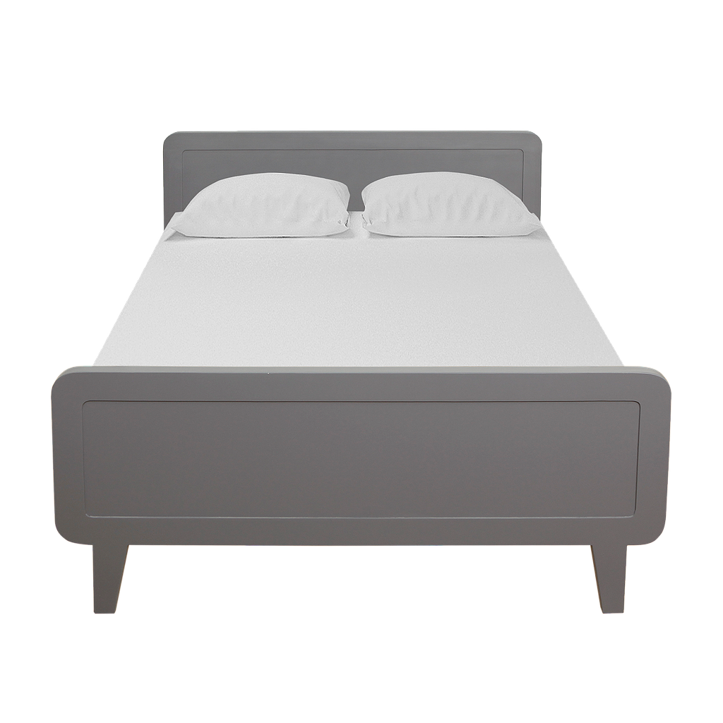 LAURA - Twin size bed 120x200 - Pearl grey