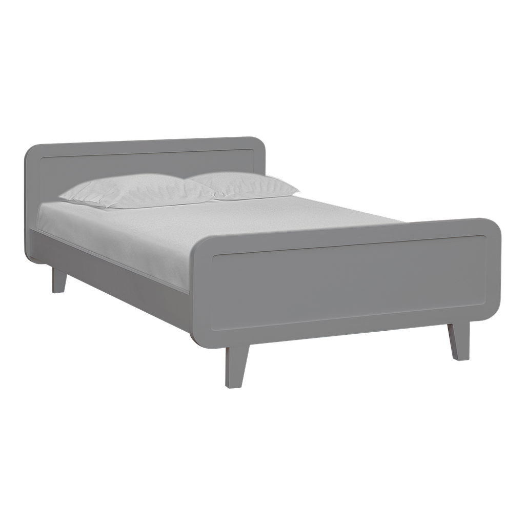 LAURA - Twin size bed 120x200 - Pearl grey