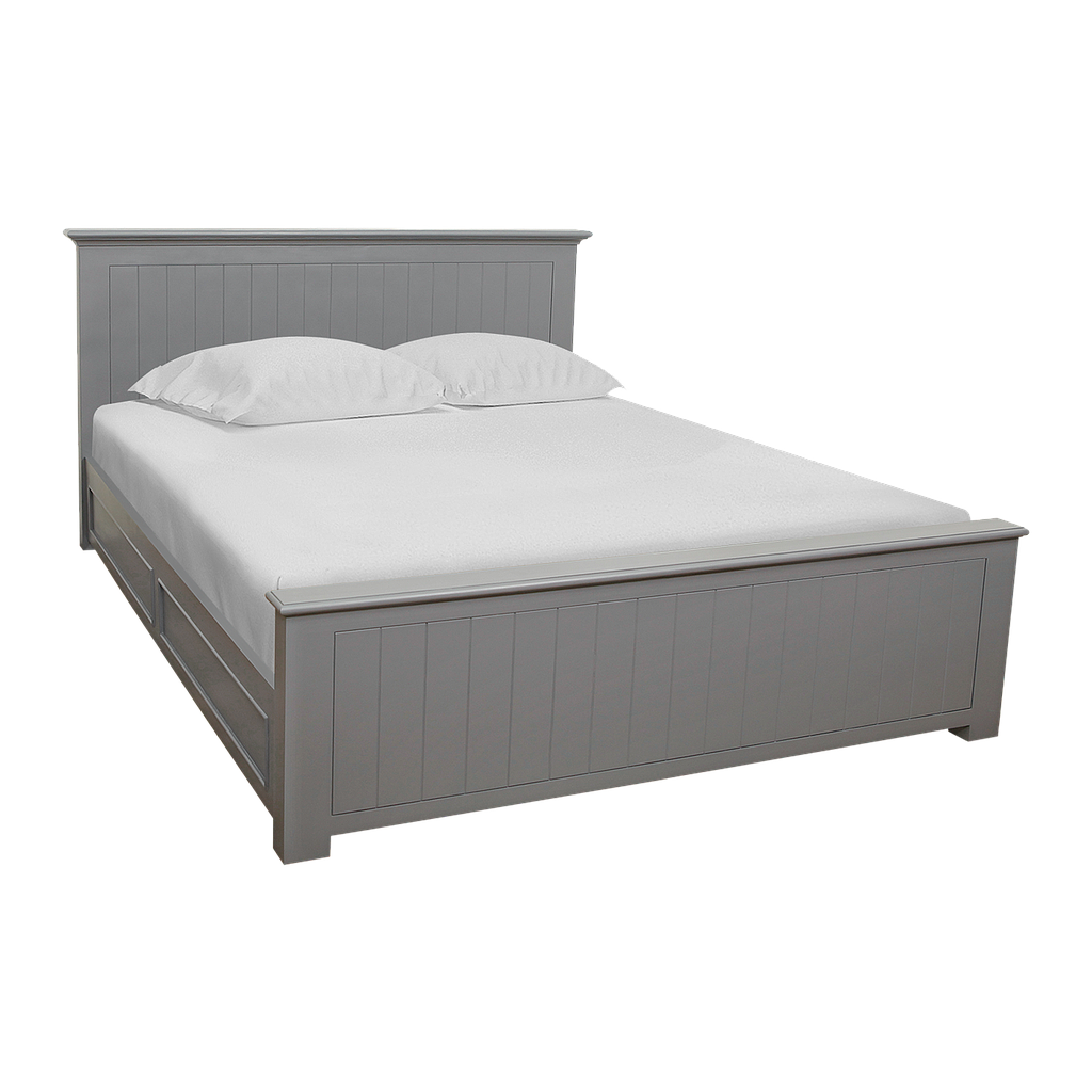NEIL - Queen size bed 160x200 - Pearl grey