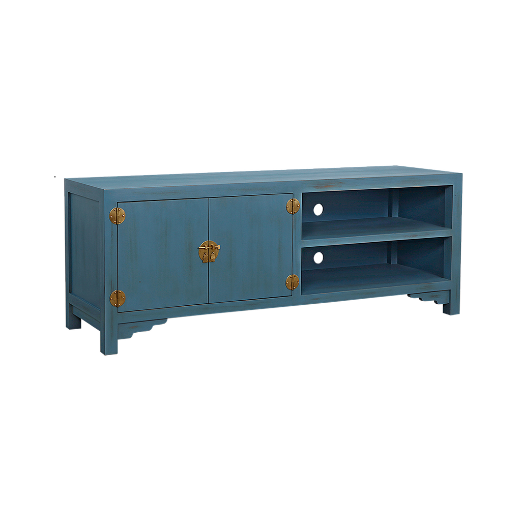 XIAN - TV stand L160 - Shabby stone blue