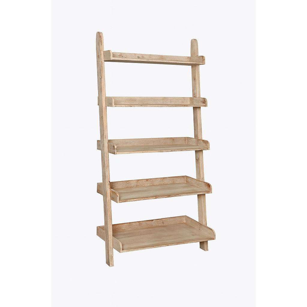DRISS - Ladder Shelf L86 x H193 - Whitened acacia
