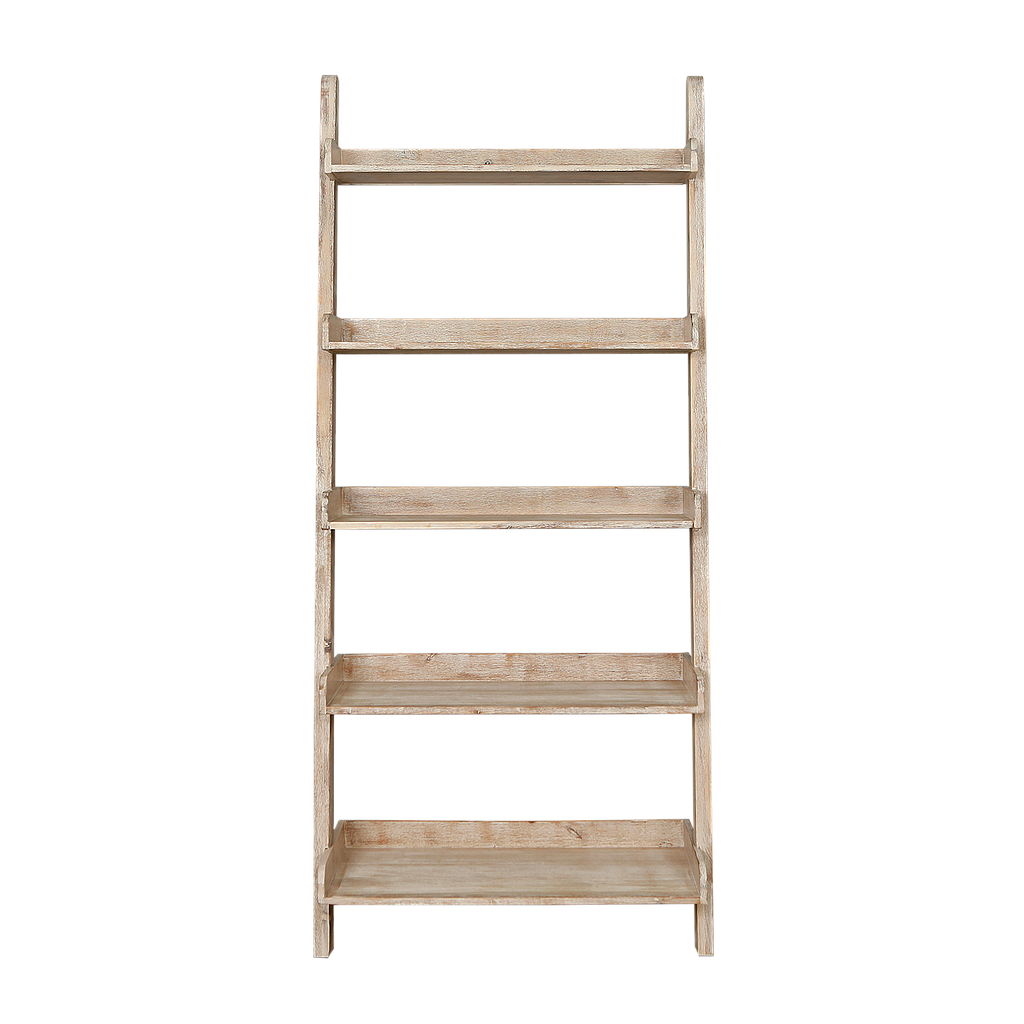 DRISS - Ladder Shelf L86 x H193 - Whitened acacia
