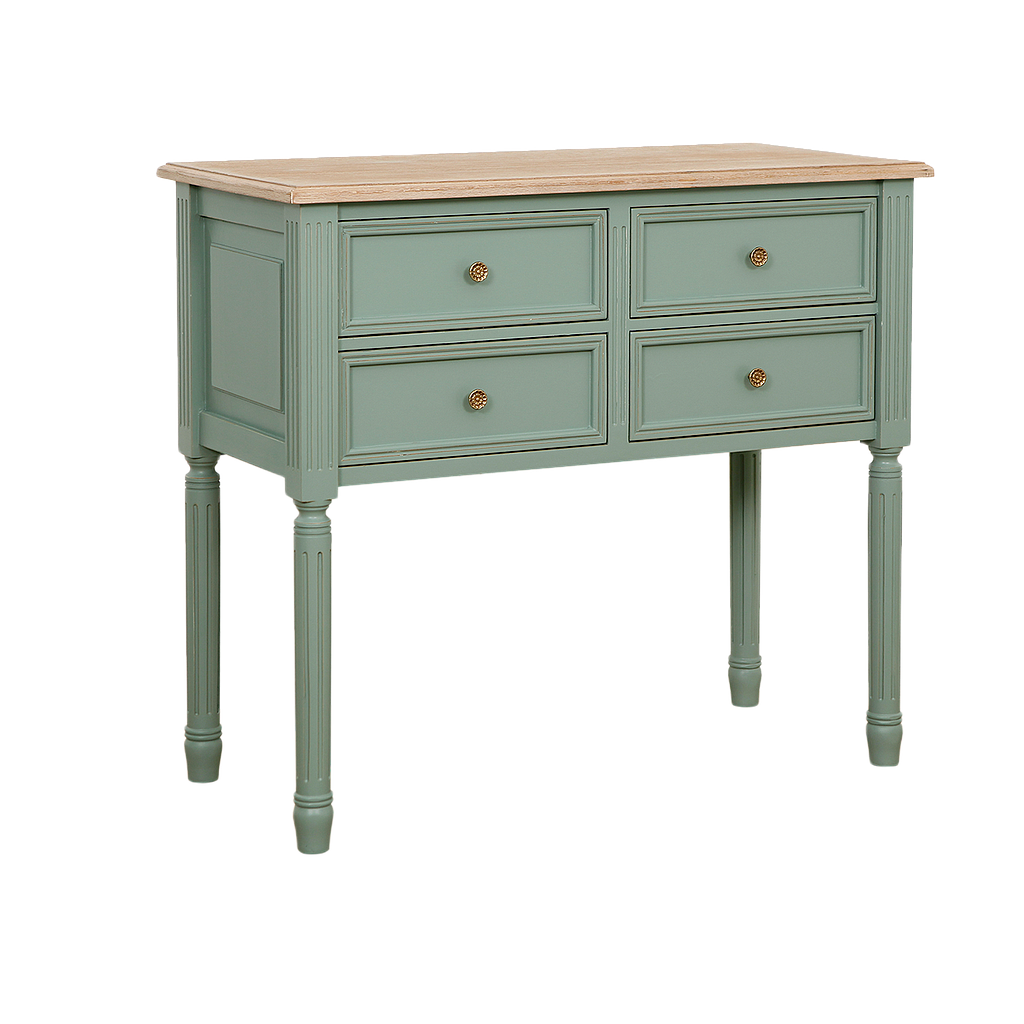 ORLEANS - Console table L95 x H85 - Brocante mint and Toffee