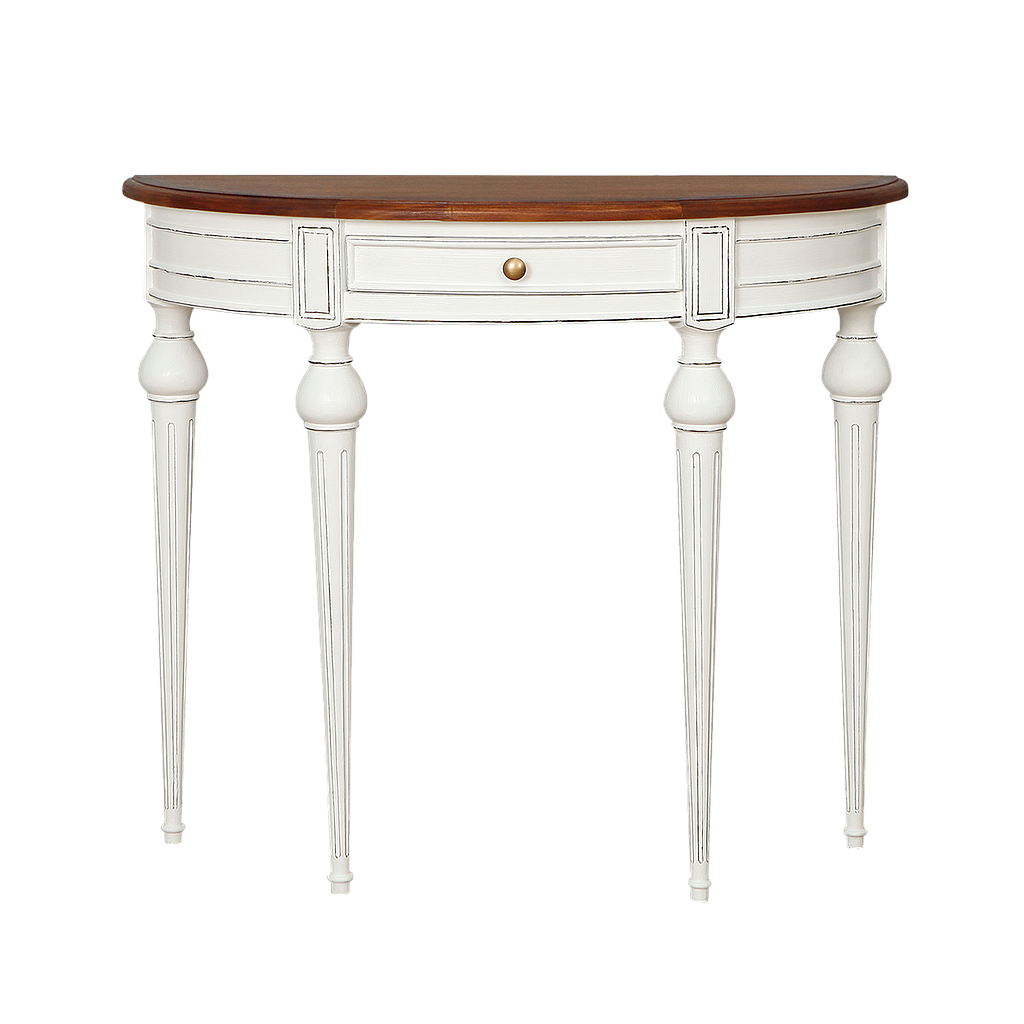 NEEDLE - Console table L85 - Brocante white and Washed antic