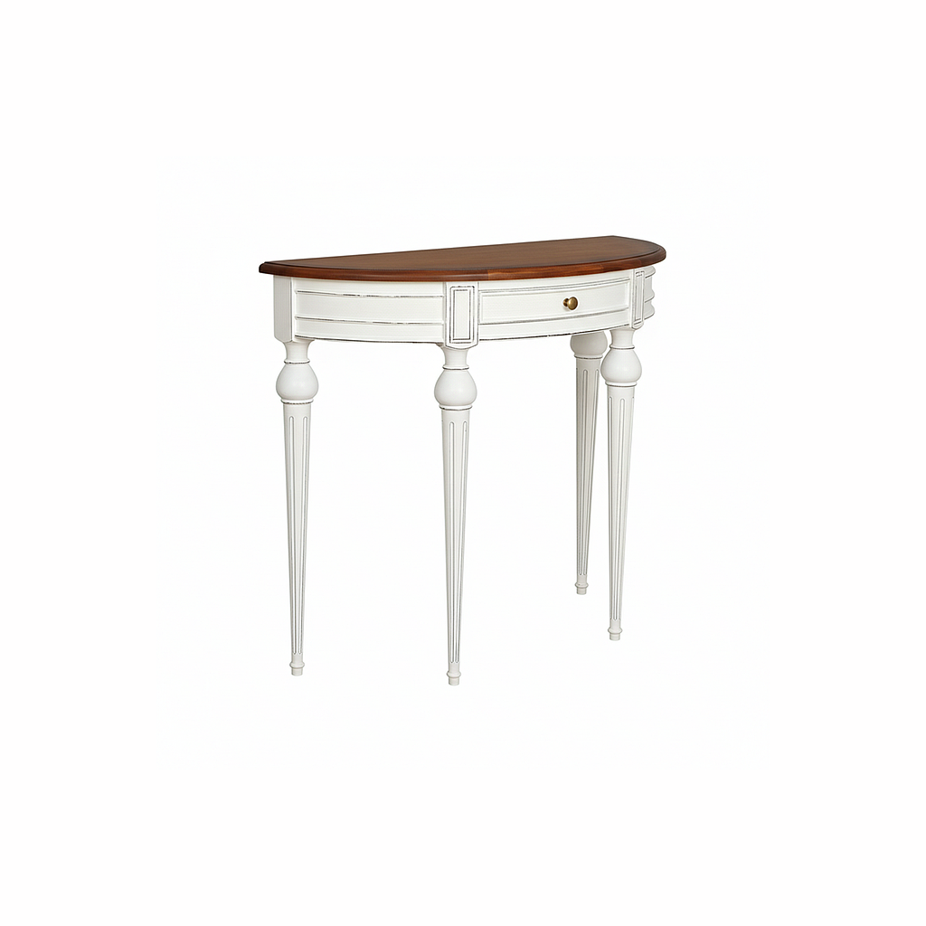 NEEDLE - Console table L85 - Brocante white and Washed antic
