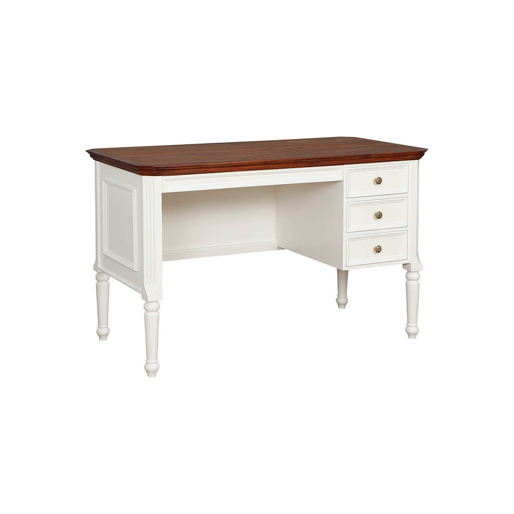 LISANDRO - Desk L120 x W60 - Brushed white and Washed antic