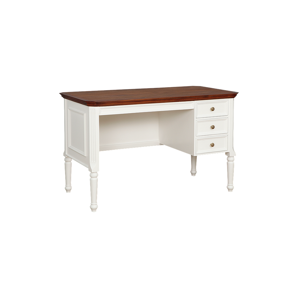 LISANDRO - Desk L120 x W60 - Brushed white and Washed antic