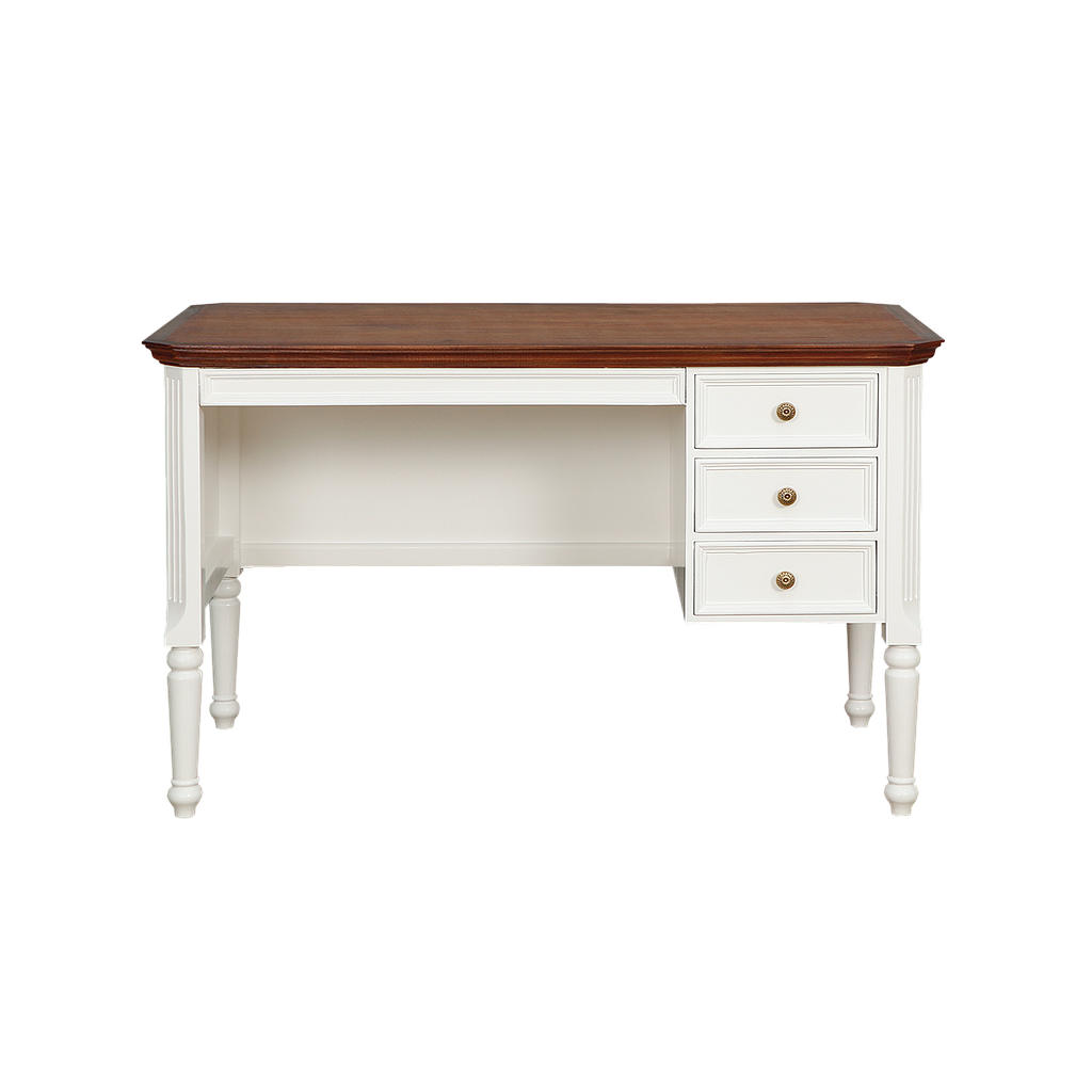 LISANDRO - Desk L120 x W60 - Brushed white and Washed antic
