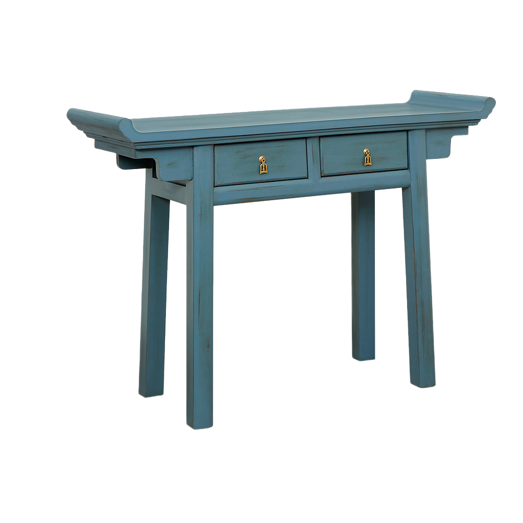 NANKIN - Console table L120 - Shabby stone blue