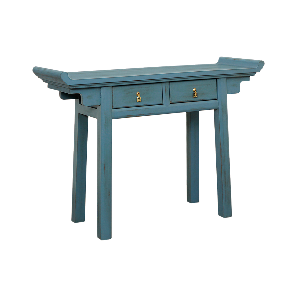 NANKIN - Console table L120 - Shabby stone blue