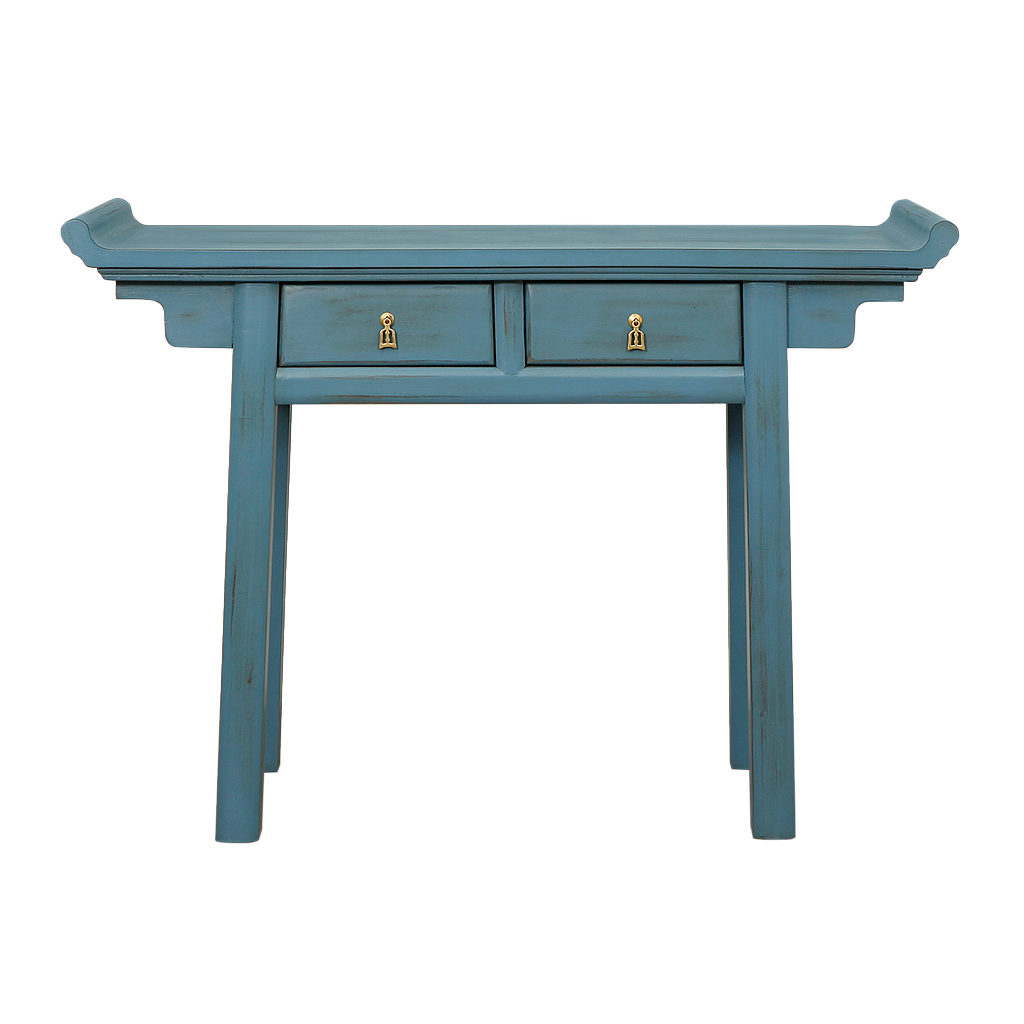 NANKIN - Console table L120 - Shabby stone blue