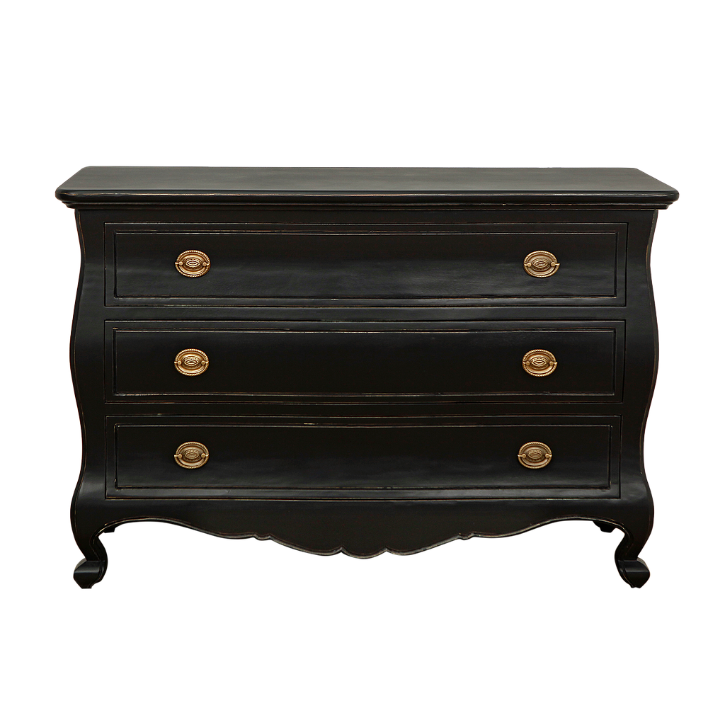 ALEXIA - Chest of drawers L120 x H80 - Brocante black