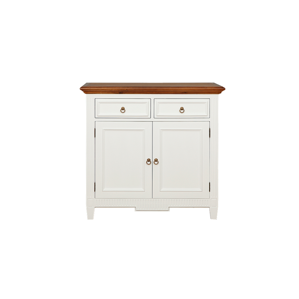 TOSCANE - Sideboard L100 - Brushed white and Washed antic
