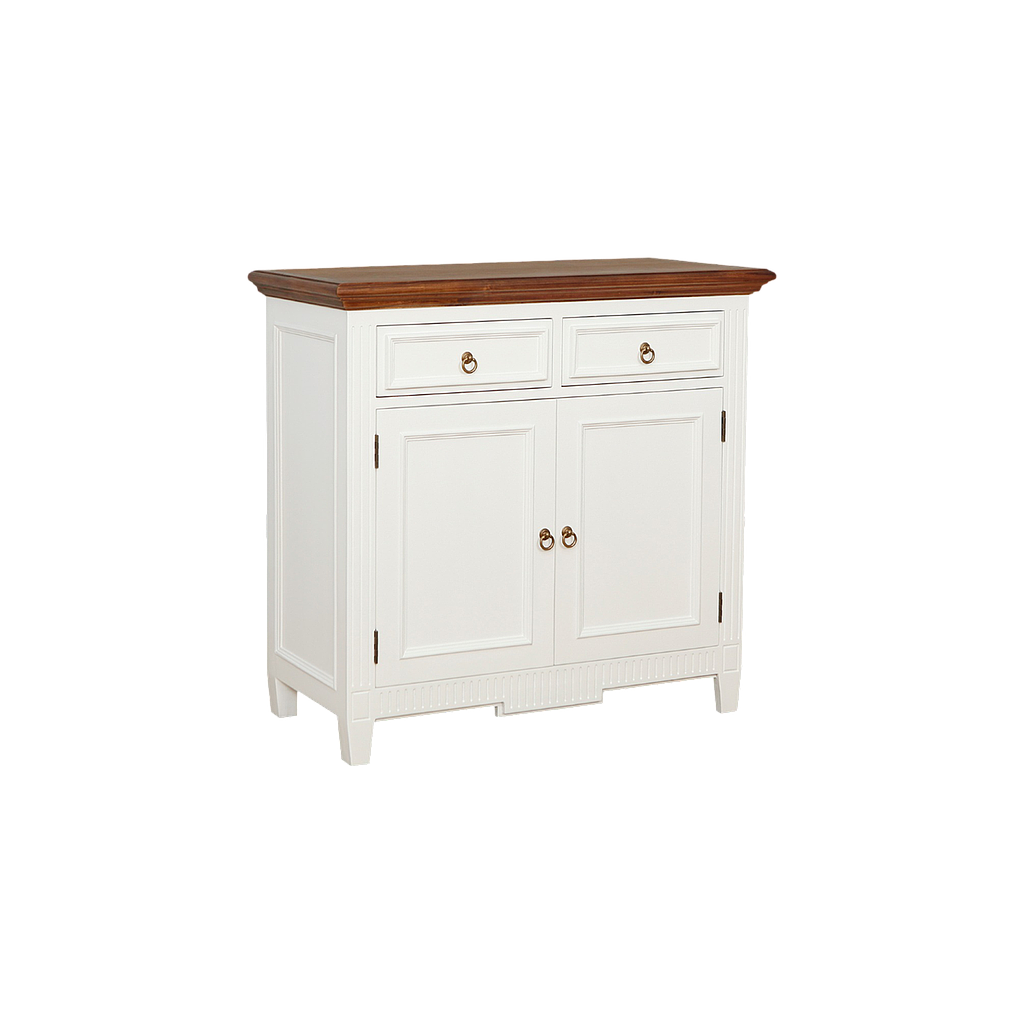 TOSCANE - Sideboard L100 - Brushed white and Washed antic