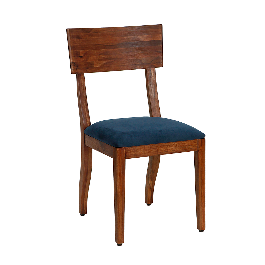 BETSY - Chair - Washed antic and Blue cover