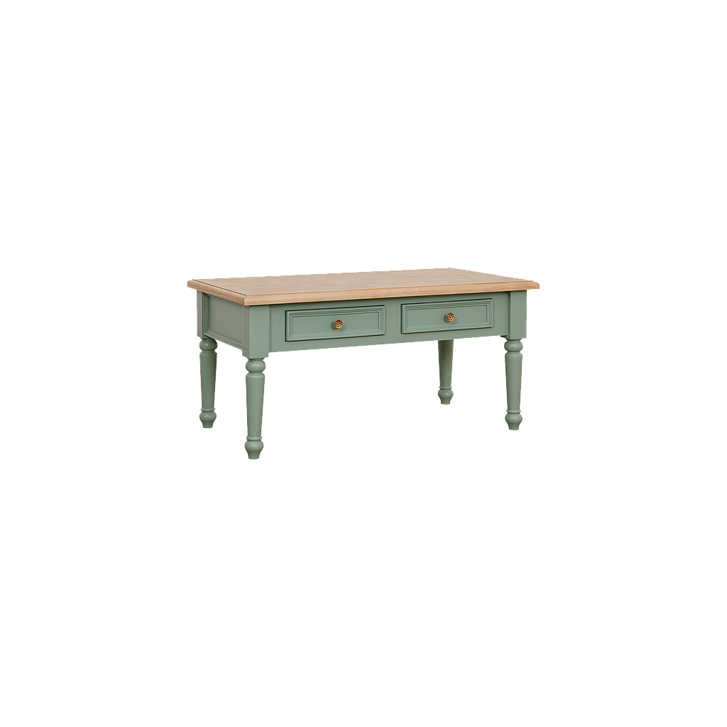BERENICE - Coffee table L90 x W50 - Brocante mint and Toffee